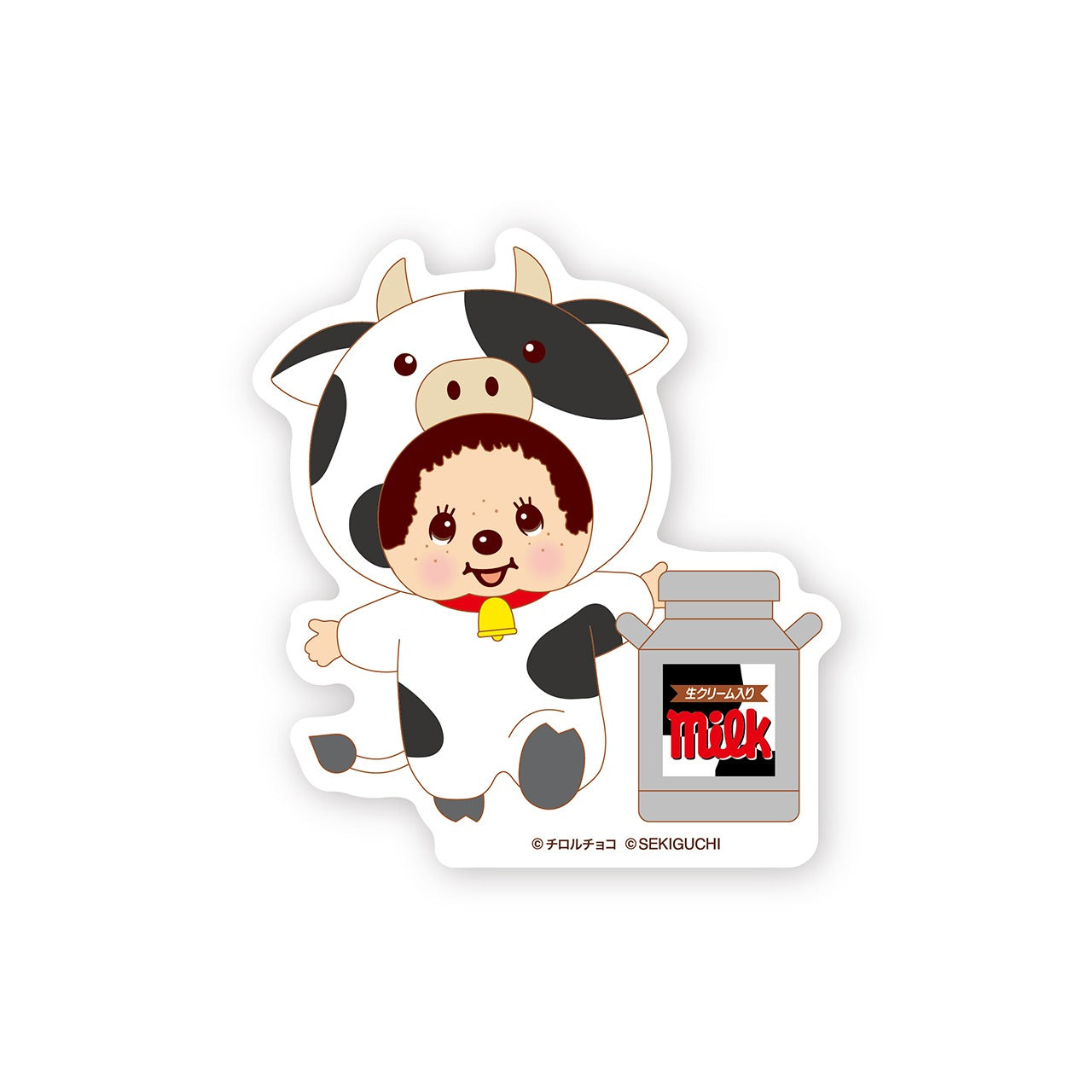チロル チロルチョコ×モンチッチ ステッカー milk
