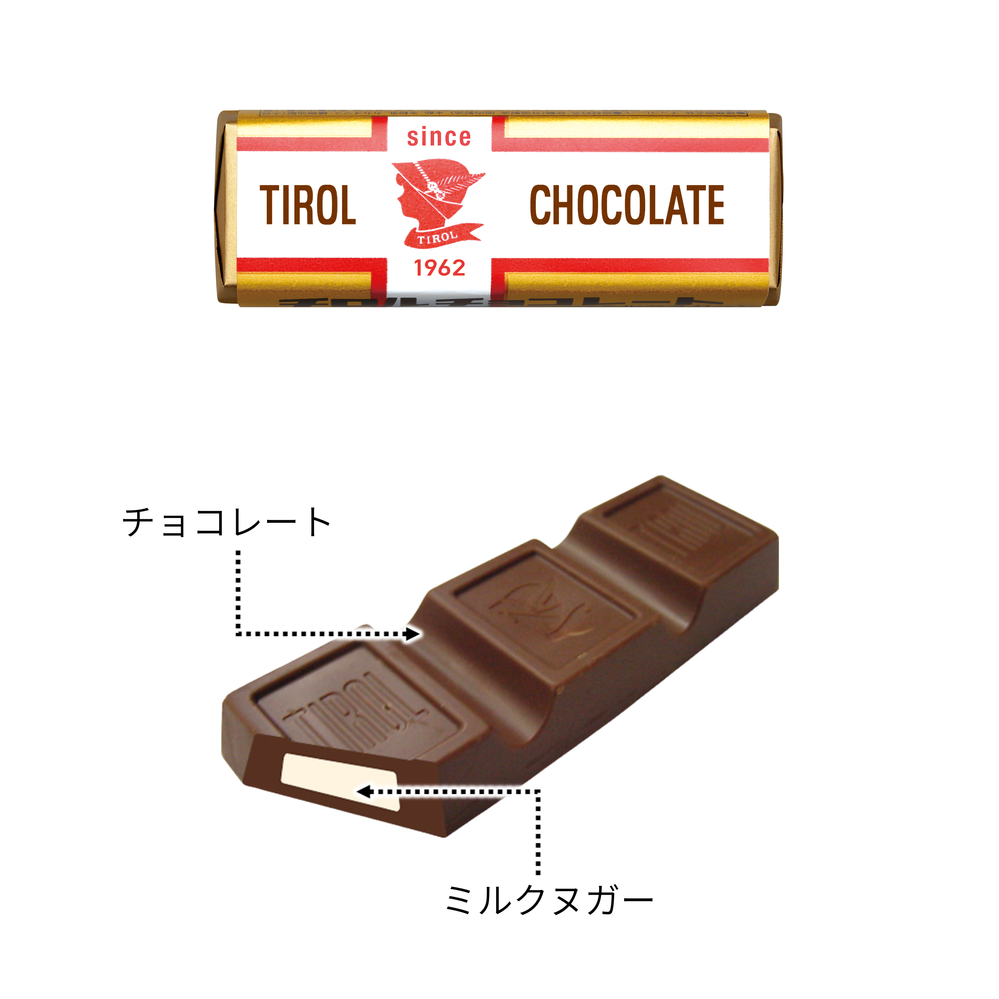 チロルチョコ〈ミルクヌガー〉15個入