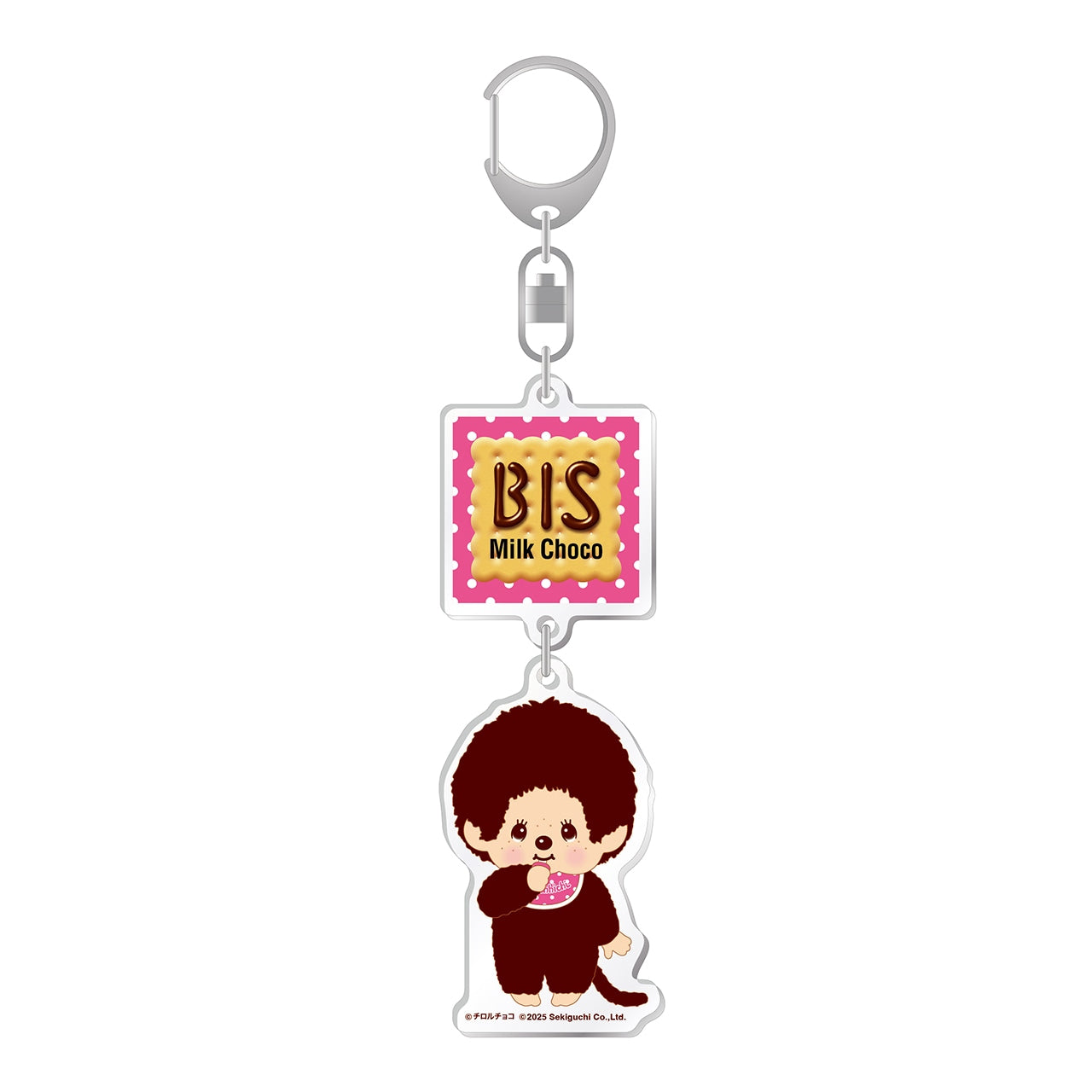 チロルチョコ×モンチッチ 2連アクリルキーホルダーBISpink